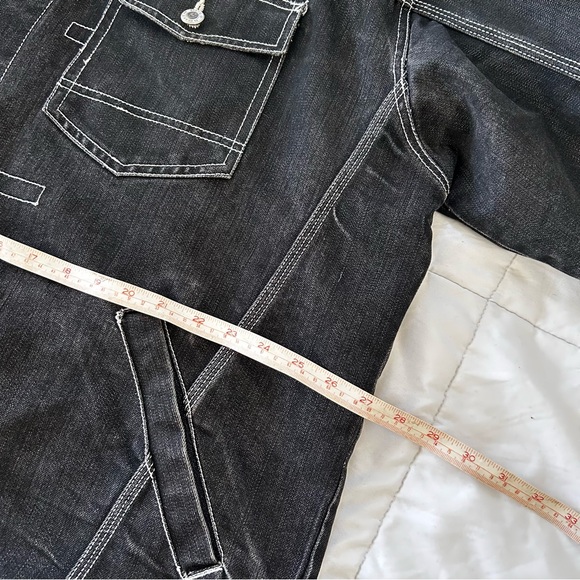 South Pole Black Denim Jacket Vintage Y2K baggy 90’s - Picture 8 of 9